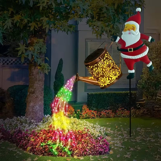 🎁Christmas Sale 50% OFF🎅✨Santa Watering Can Solar Light with Ground Stake